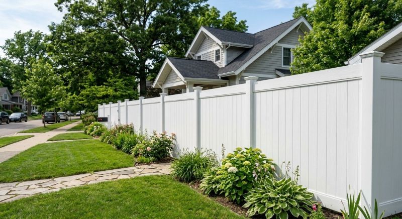 White PVC Fence Installation in Wilmington, NC